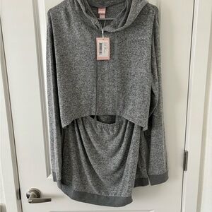 NOM Maternity and Nursing Hooded Sweatshirt NWT